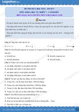 Đề thi giữa kì 2 KHTN 7 Cánh diều - Đề số 5